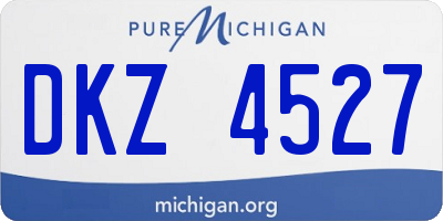 MI license plate DKZ4527