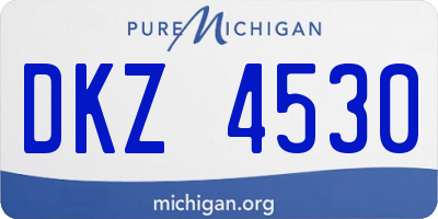 MI license plate DKZ4530