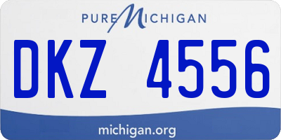 MI license plate DKZ4556