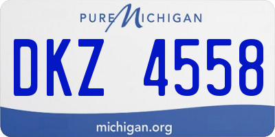 MI license plate DKZ4558