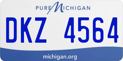 MI license plate DKZ4564