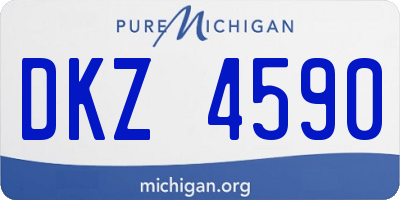 MI license plate DKZ4590