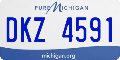 MI license plate DKZ4591