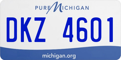 MI license plate DKZ4601