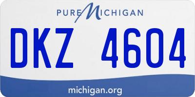 MI license plate DKZ4604