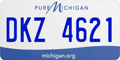MI license plate DKZ4621