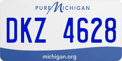 MI license plate DKZ4628