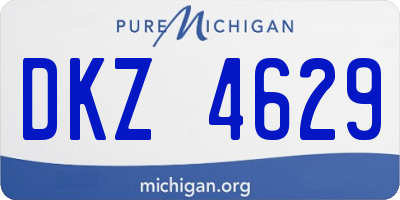 MI license plate DKZ4629