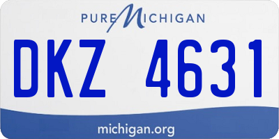 MI license plate DKZ4631