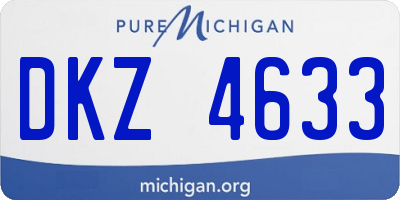MI license plate DKZ4633