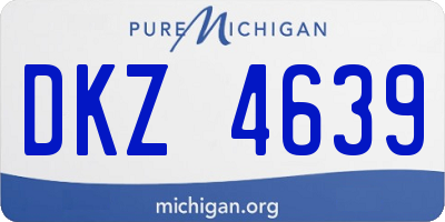 MI license plate DKZ4639