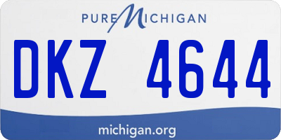 MI license plate DKZ4644
