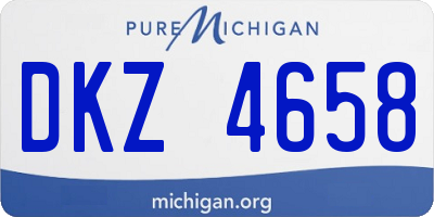 MI license plate DKZ4658