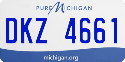 MI license plate DKZ4661