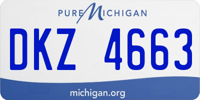MI license plate DKZ4663