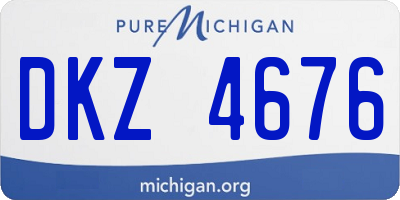 MI license plate DKZ4676