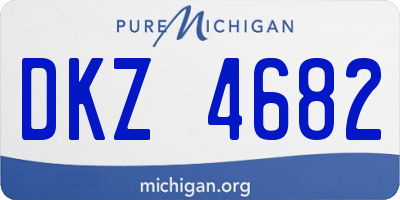 MI license plate DKZ4682