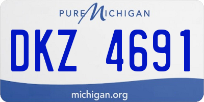 MI license plate DKZ4691