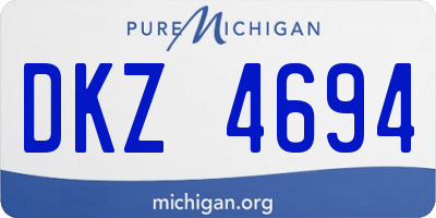 MI license plate DKZ4694