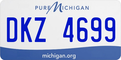 MI license plate DKZ4699