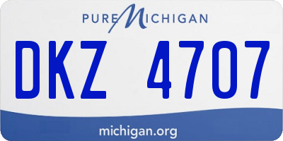 MI license plate DKZ4707