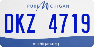 MI license plate DKZ4719