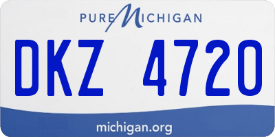 MI license plate DKZ4720