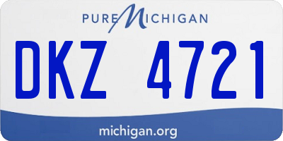 MI license plate DKZ4721