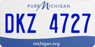 MI license plate DKZ4727