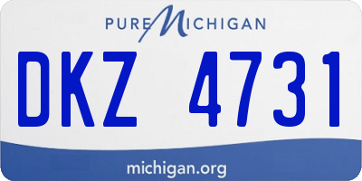 MI license plate DKZ4731