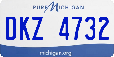 MI license plate DKZ4732