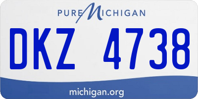 MI license plate DKZ4738