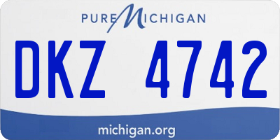 MI license plate DKZ4742