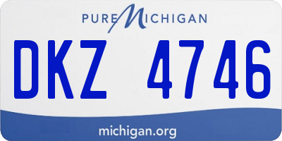 MI license plate DKZ4746