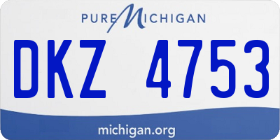 MI license plate DKZ4753