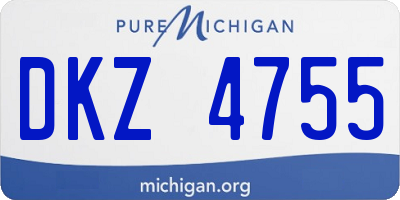 MI license plate DKZ4755