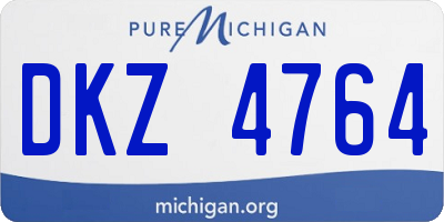 MI license plate DKZ4764