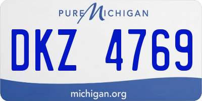 MI license plate DKZ4769