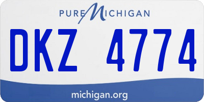MI license plate DKZ4774