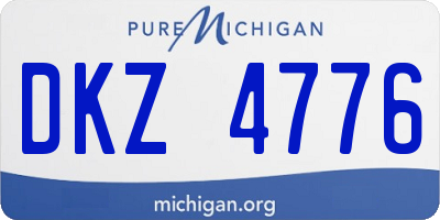 MI license plate DKZ4776