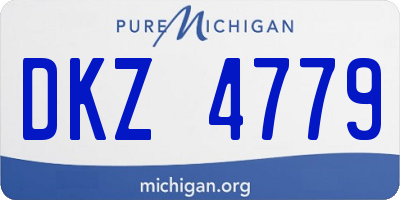 MI license plate DKZ4779