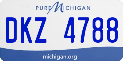MI license plate DKZ4788