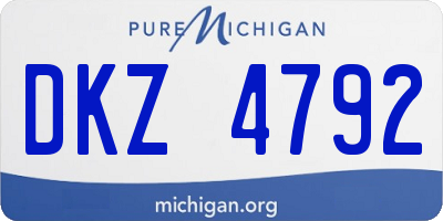 MI license plate DKZ4792