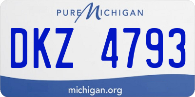 MI license plate DKZ4793