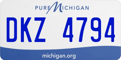 MI license plate DKZ4794