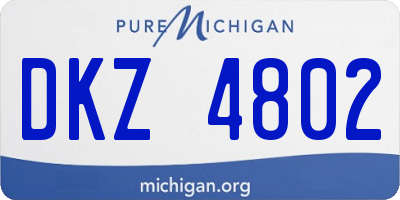 MI license plate DKZ4802