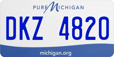 MI license plate DKZ4820