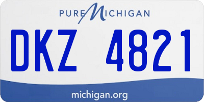 MI license plate DKZ4821