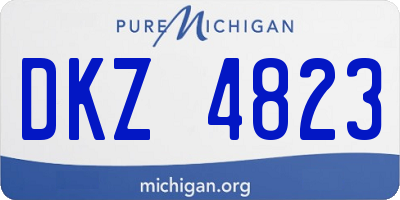 MI license plate DKZ4823