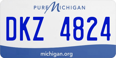 MI license plate DKZ4824